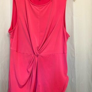 Donna Karan Fuchsia Twist Front Tank Top